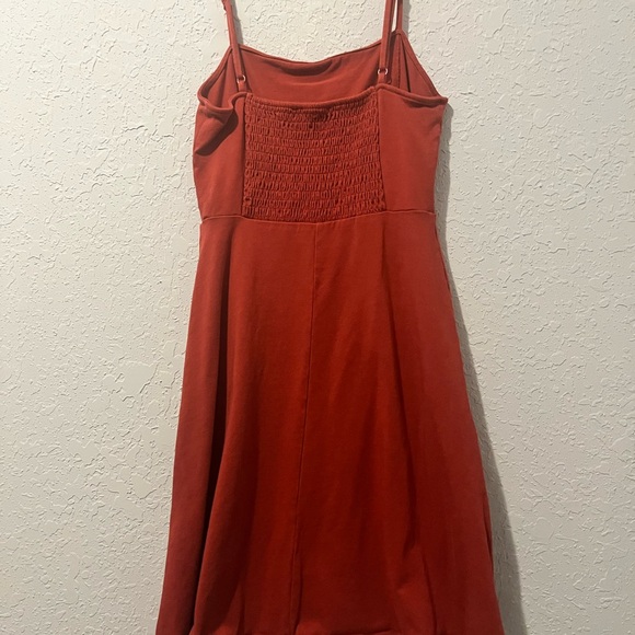🎀5/$ 15 Express Spaghetti Strap orange Mini Dress - Picture 3 of 4